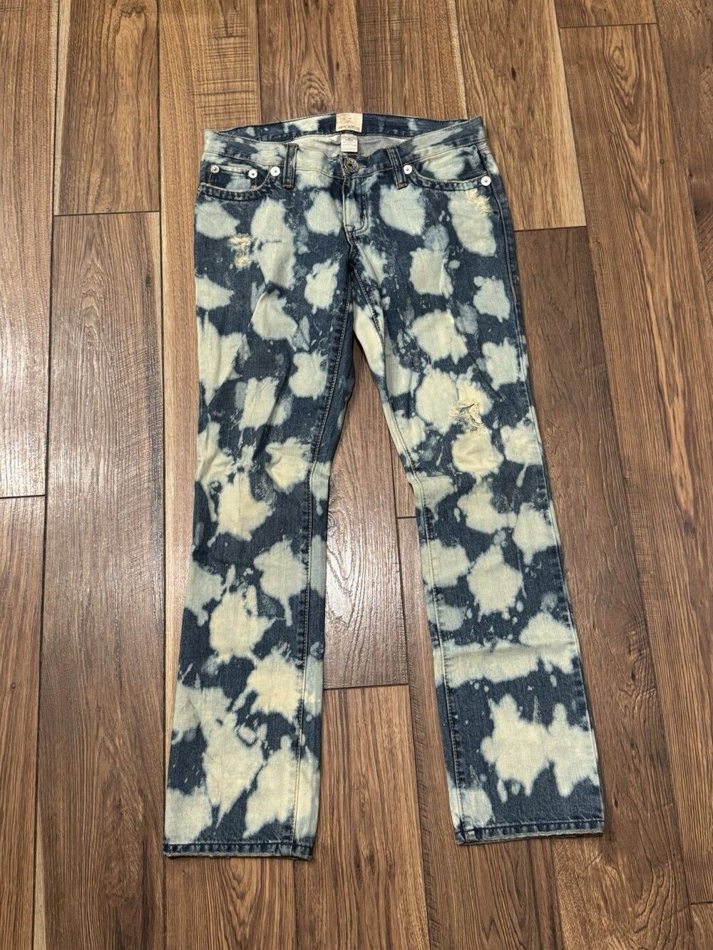 Arden B. Womenโs Low Rise Acid Wash Bleach Jeans Y2K 2000s Size 28x31